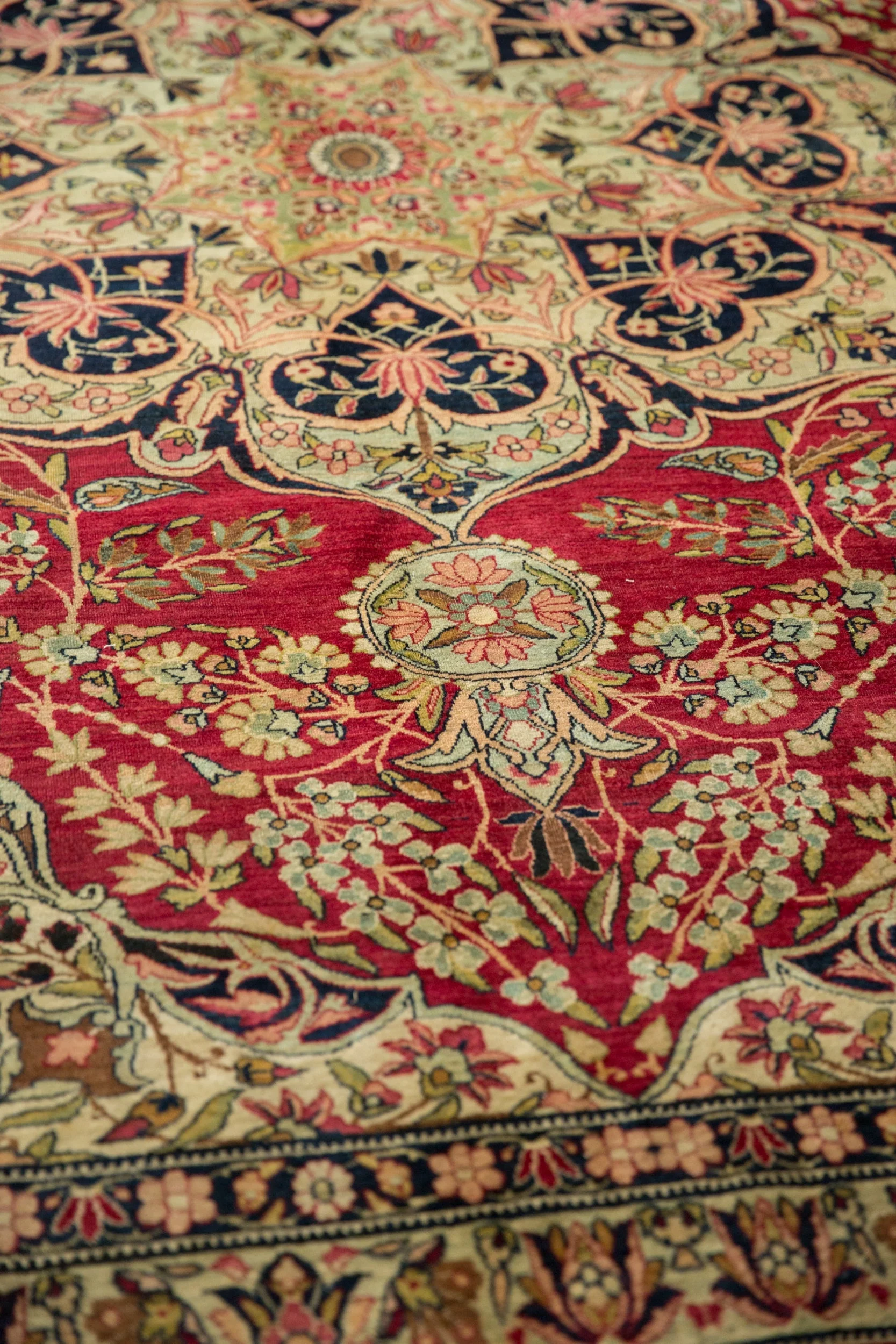 9x12 Antique Fine Tea Washed Kerman Carpet - Image 15