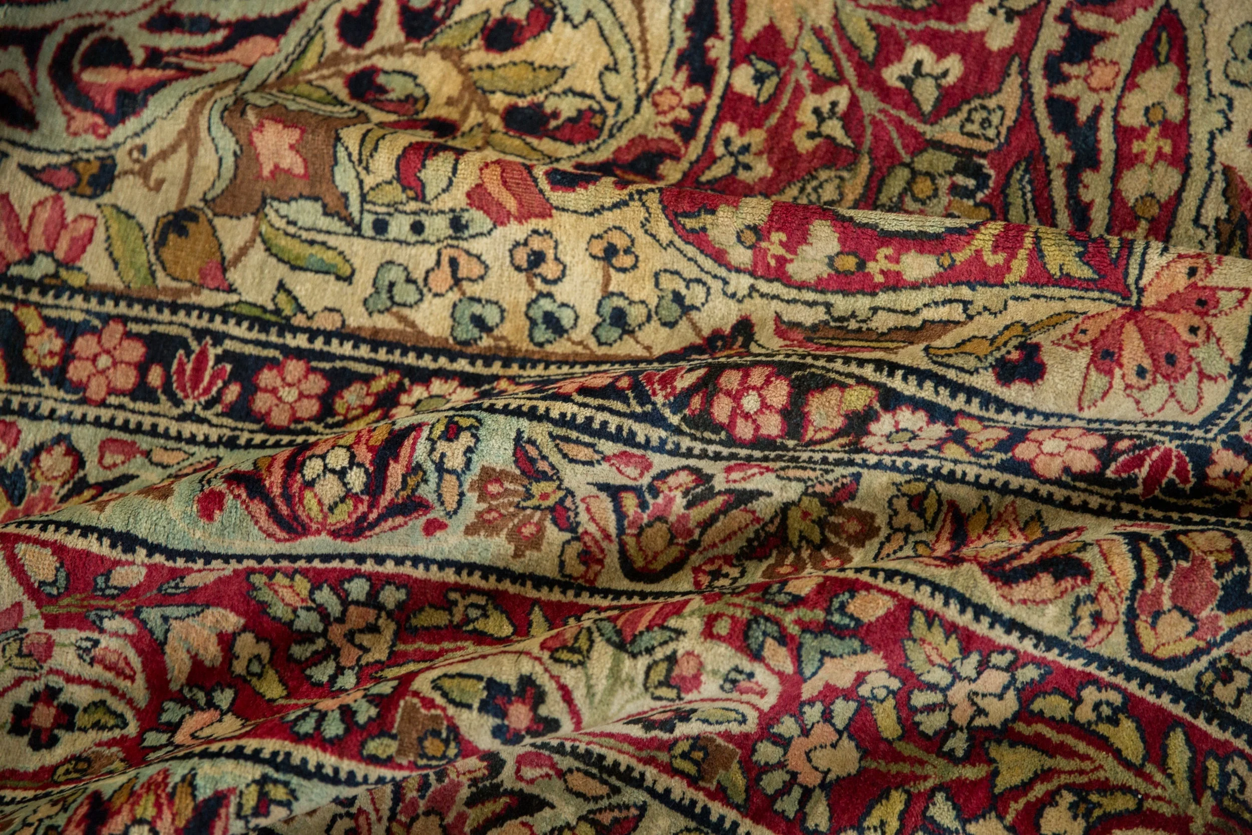 9x12 Antique Fine Tea Washed Kerman Carpet - Image 16
