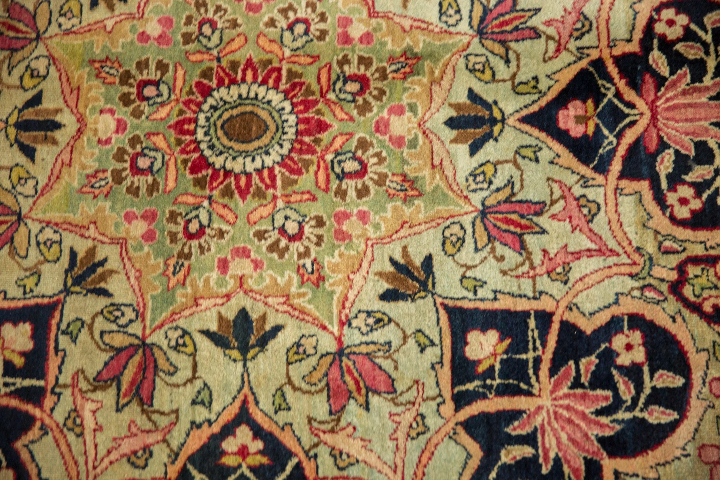 9x12 Antique Fine Tea Washed Kerman Carpet - Image 3