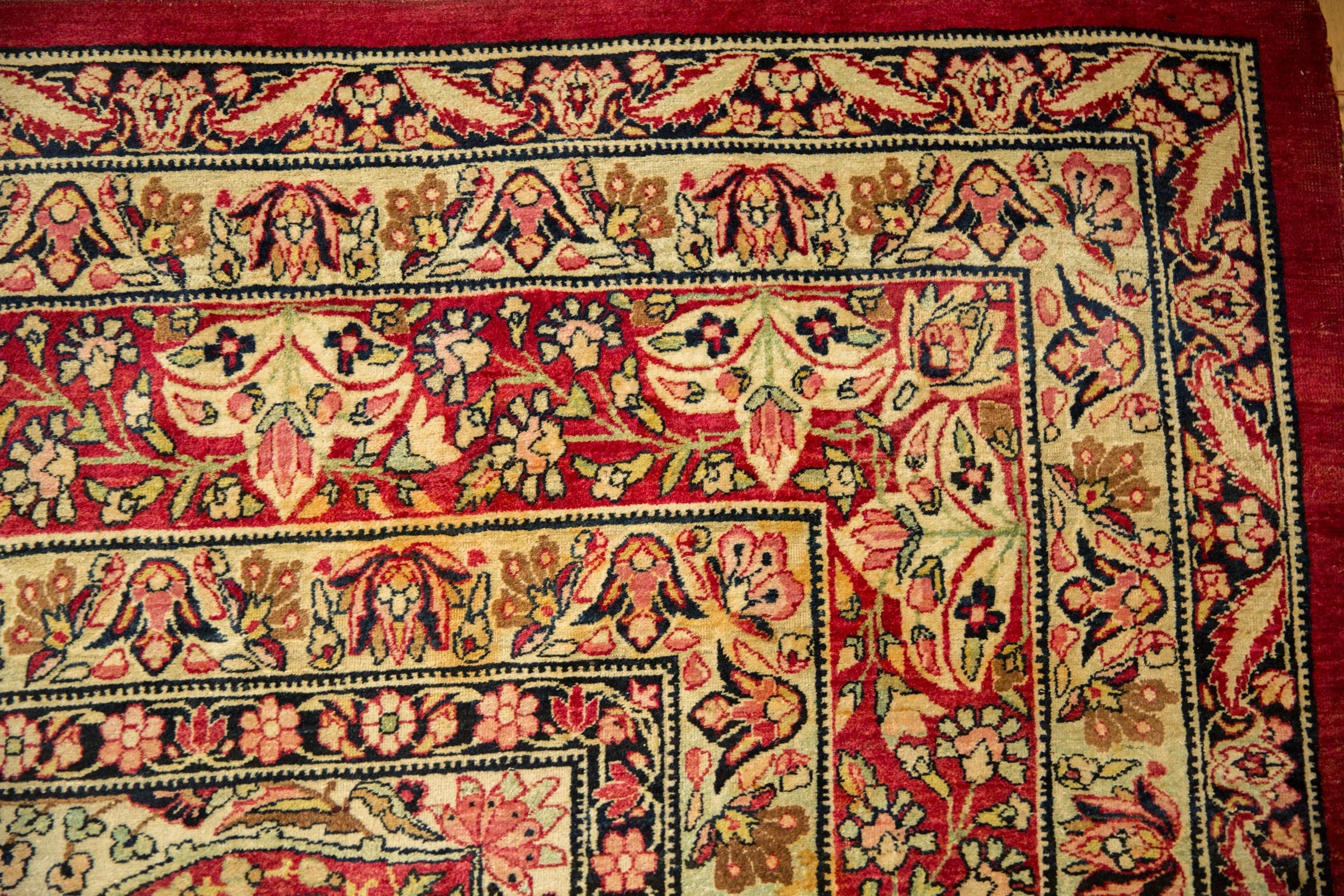 9x12 Antique Fine Tea Washed Kerman Carpet - Image 4