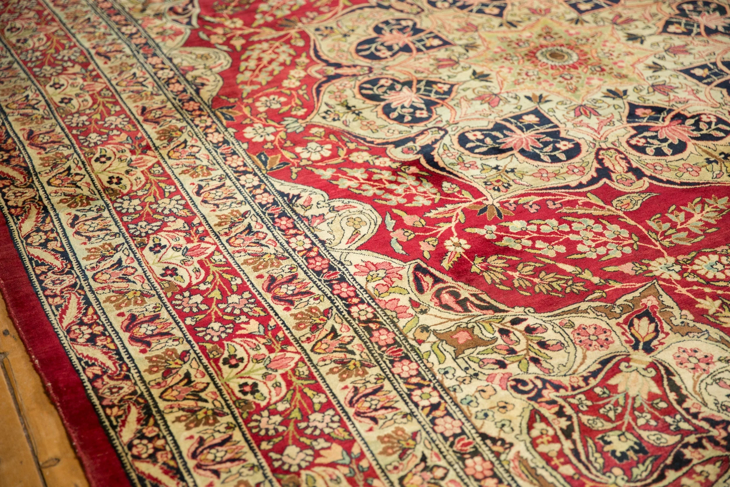 9x12 Antique Fine Tea Washed Kerman Carpet - Image 5