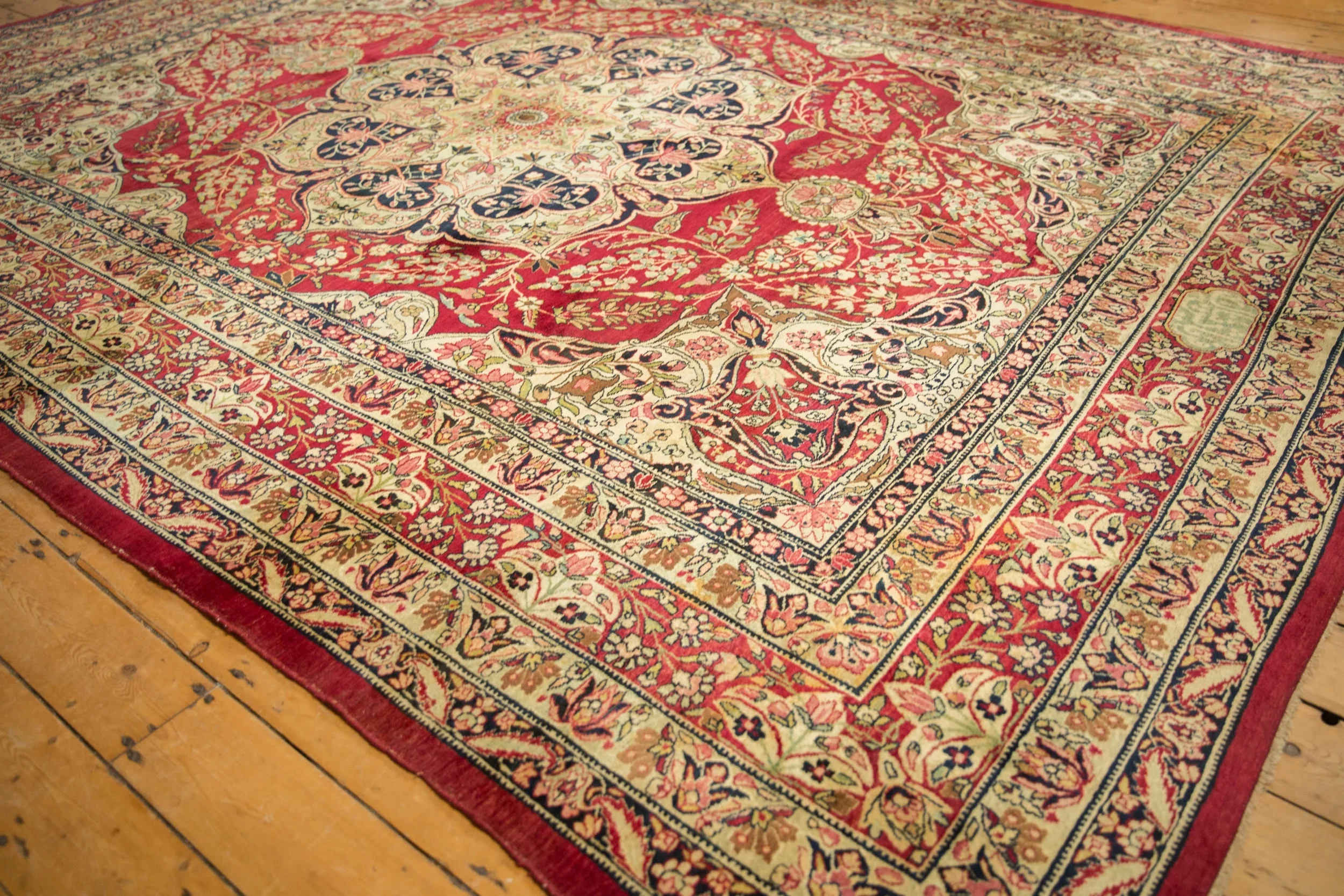 9x12 Antique Fine Tea Washed Kerman Carpet - Image 7