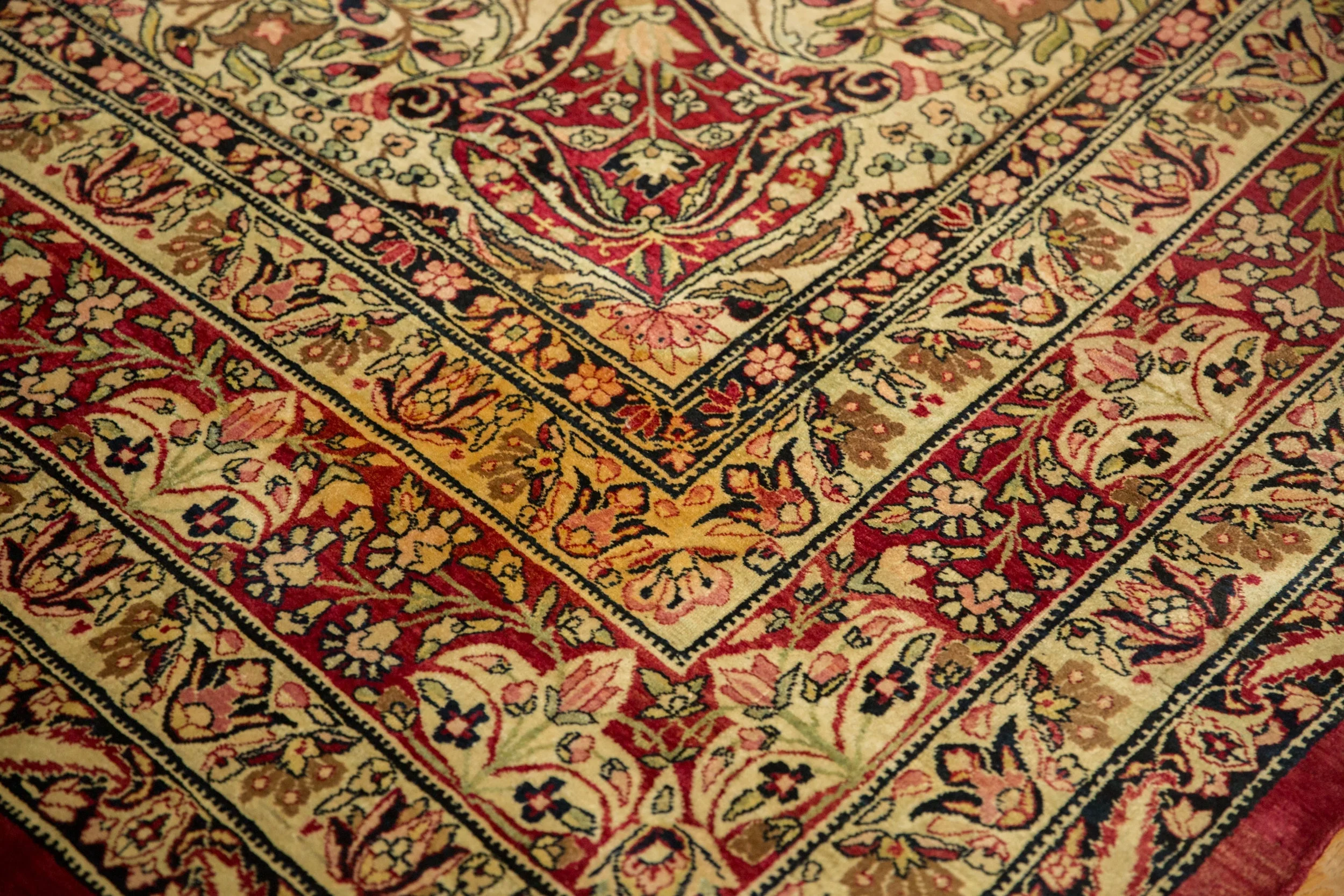 9x12 Antique Fine Tea Washed Kerman Carpet - Image 9