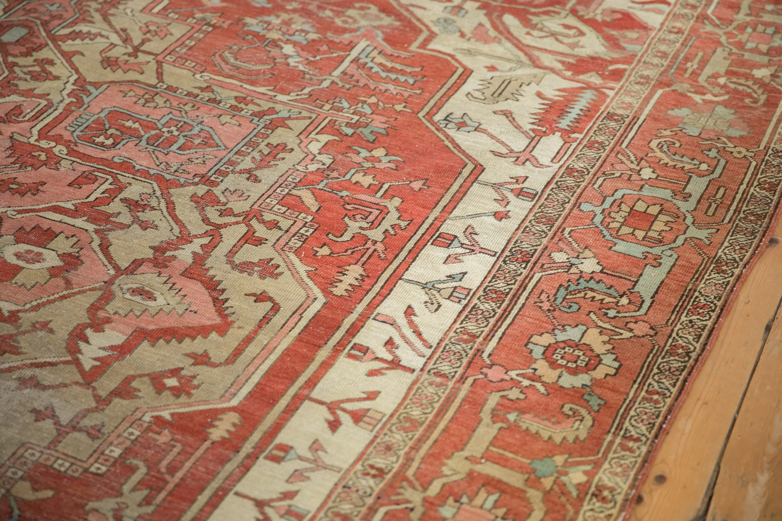 9x12 Antique Serapi Carpet - Image 9