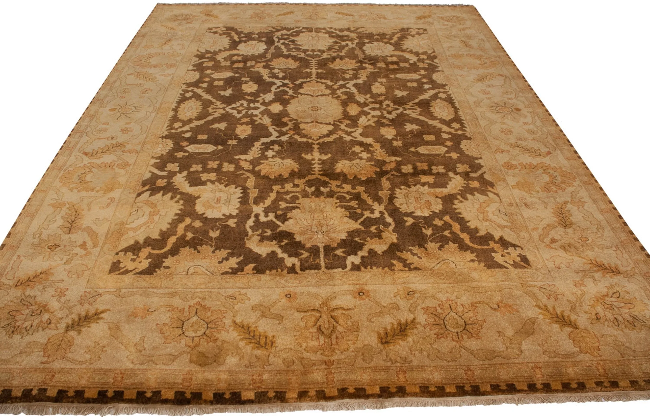 9x12 New Gold Wash Indian Oushak Design Carpet - Image 2