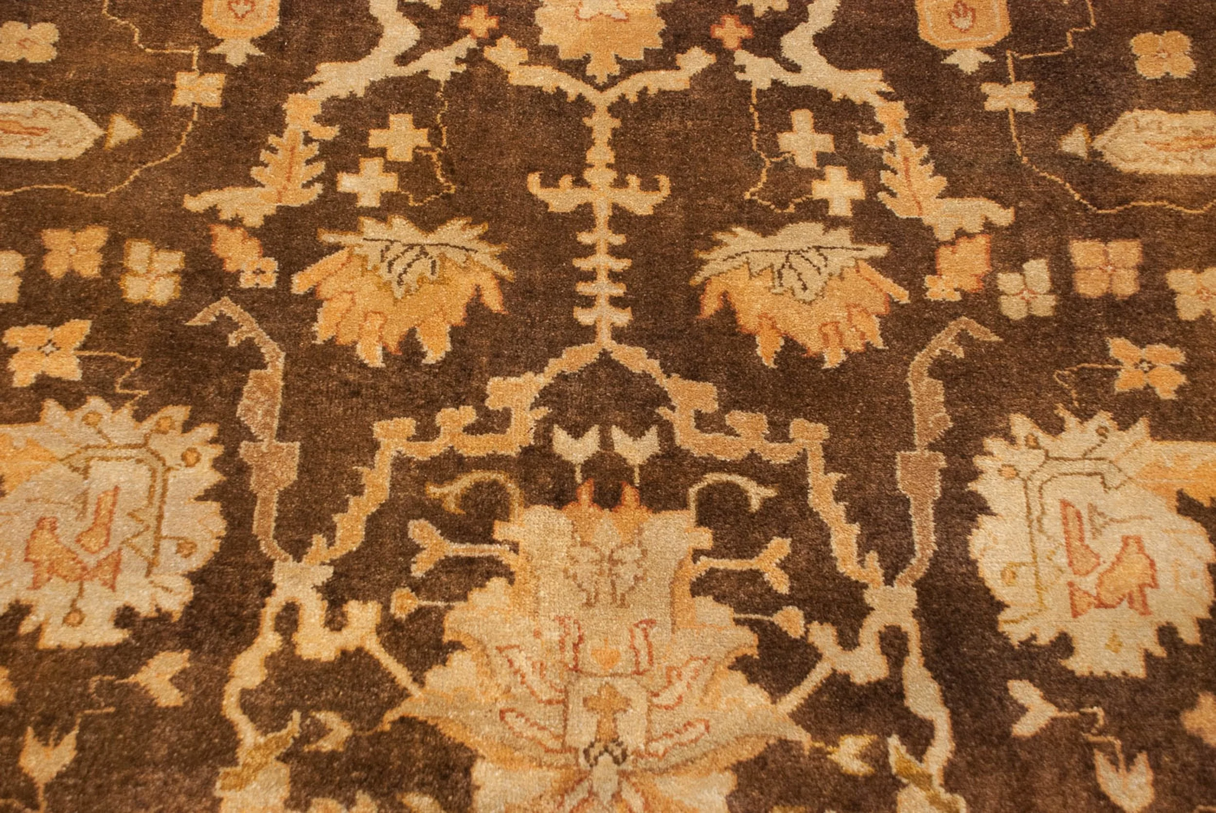 9x12 New Gold Wash Indian Oushak Design Carpet - Image 3