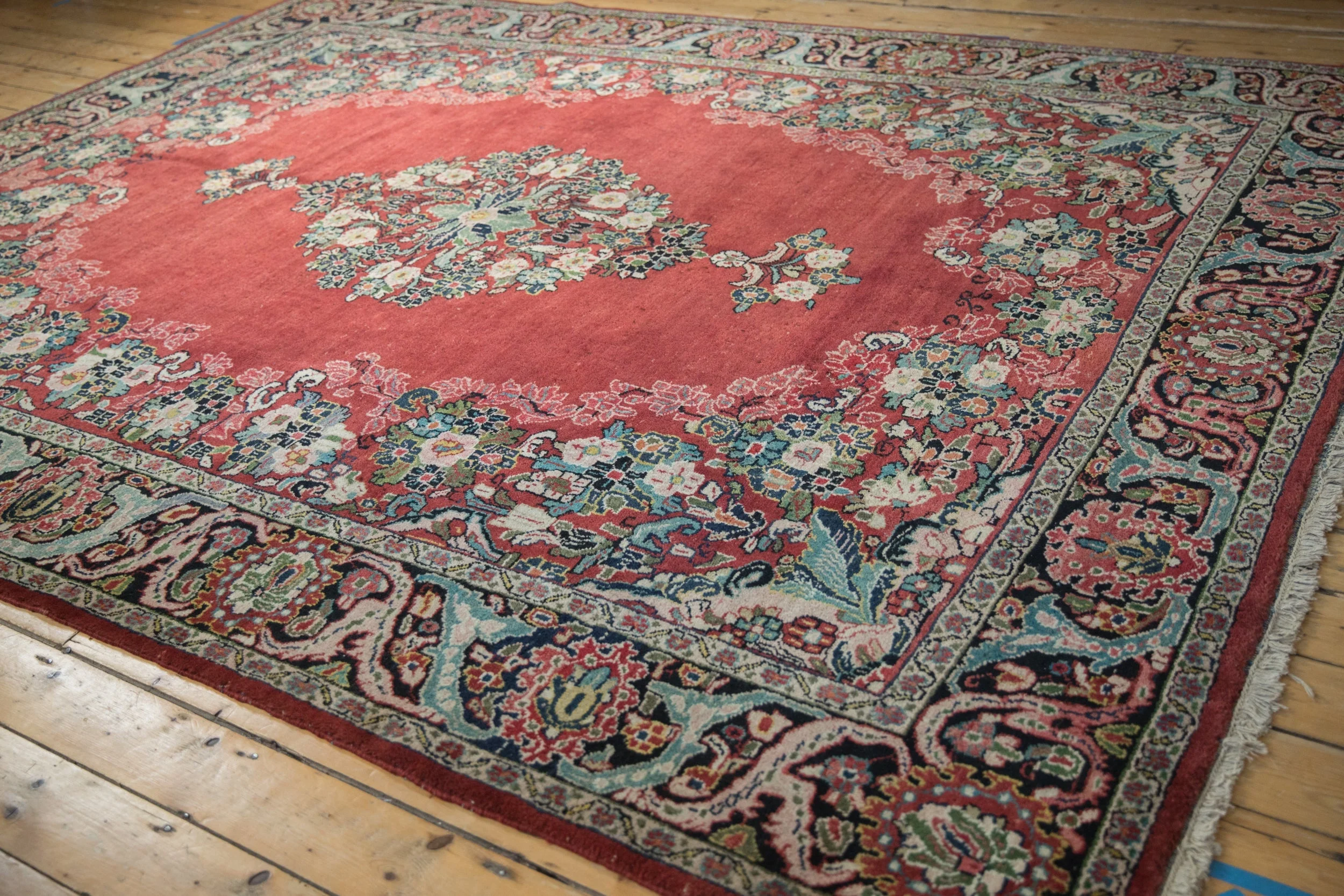 9x12 Vintage Arak Carpet - Image 8