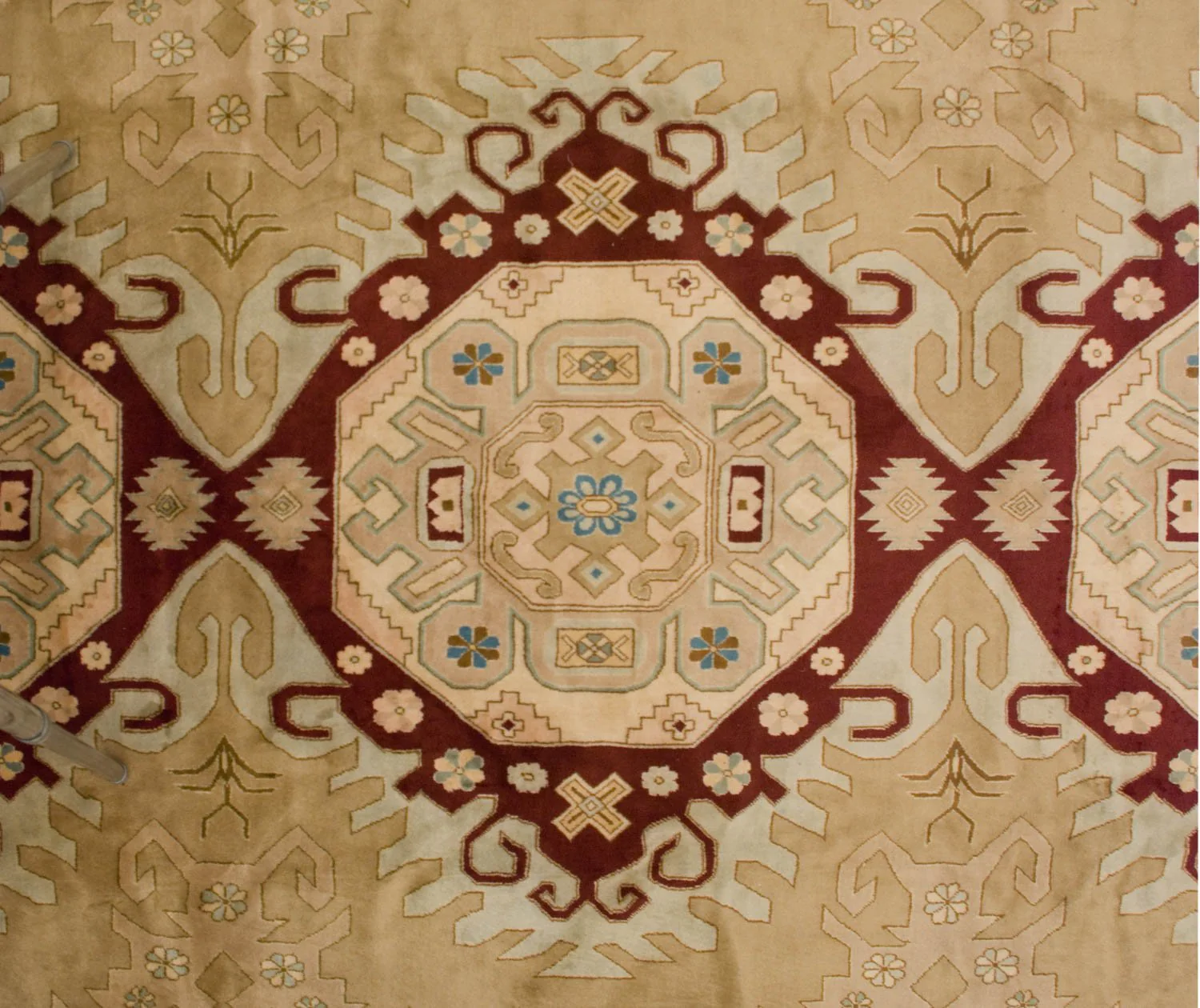 9x12 Vintage Distressed Bulgarian Caucasian Design Carpet - Image 12