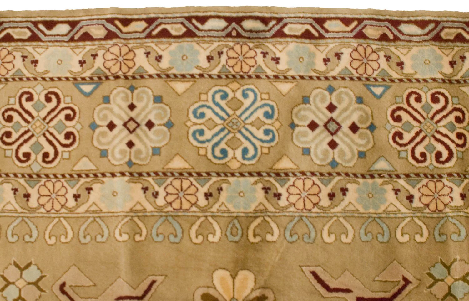 9x12 Vintage Distressed Bulgarian Caucasian Design Carpet - Image 9