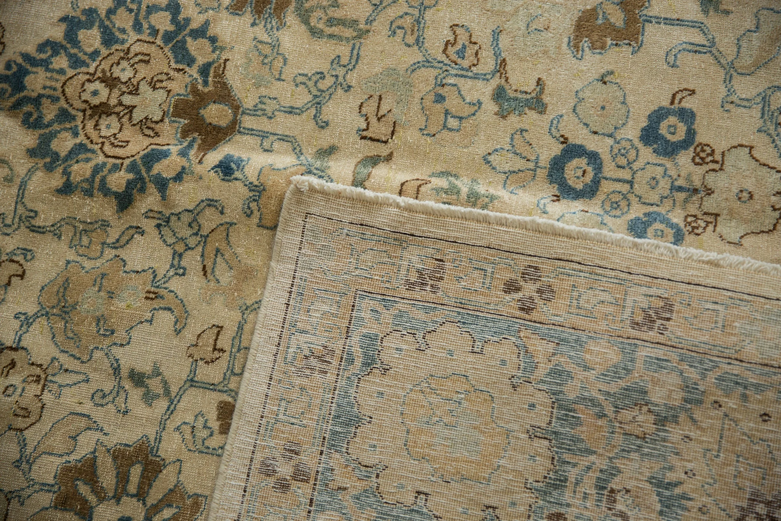 9x12 Vintage Distressed Tabriz Carpet - Image 10