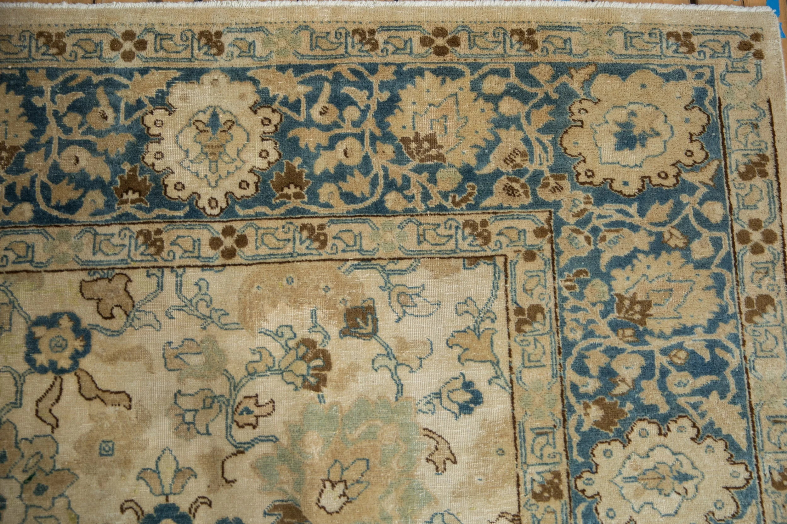 9x12 Vintage Distressed Tabriz Carpet - Image 3