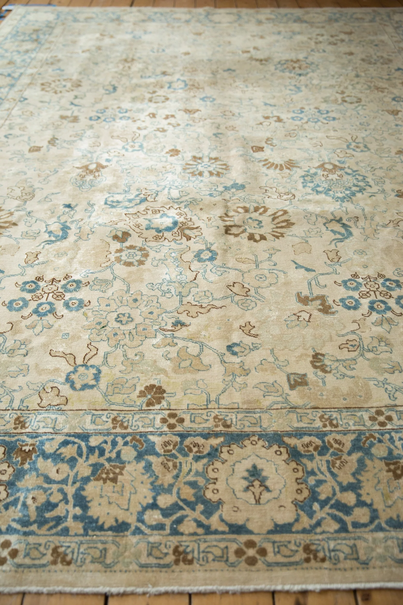 9x12 Vintage Distressed Tabriz Carpet - Image 5