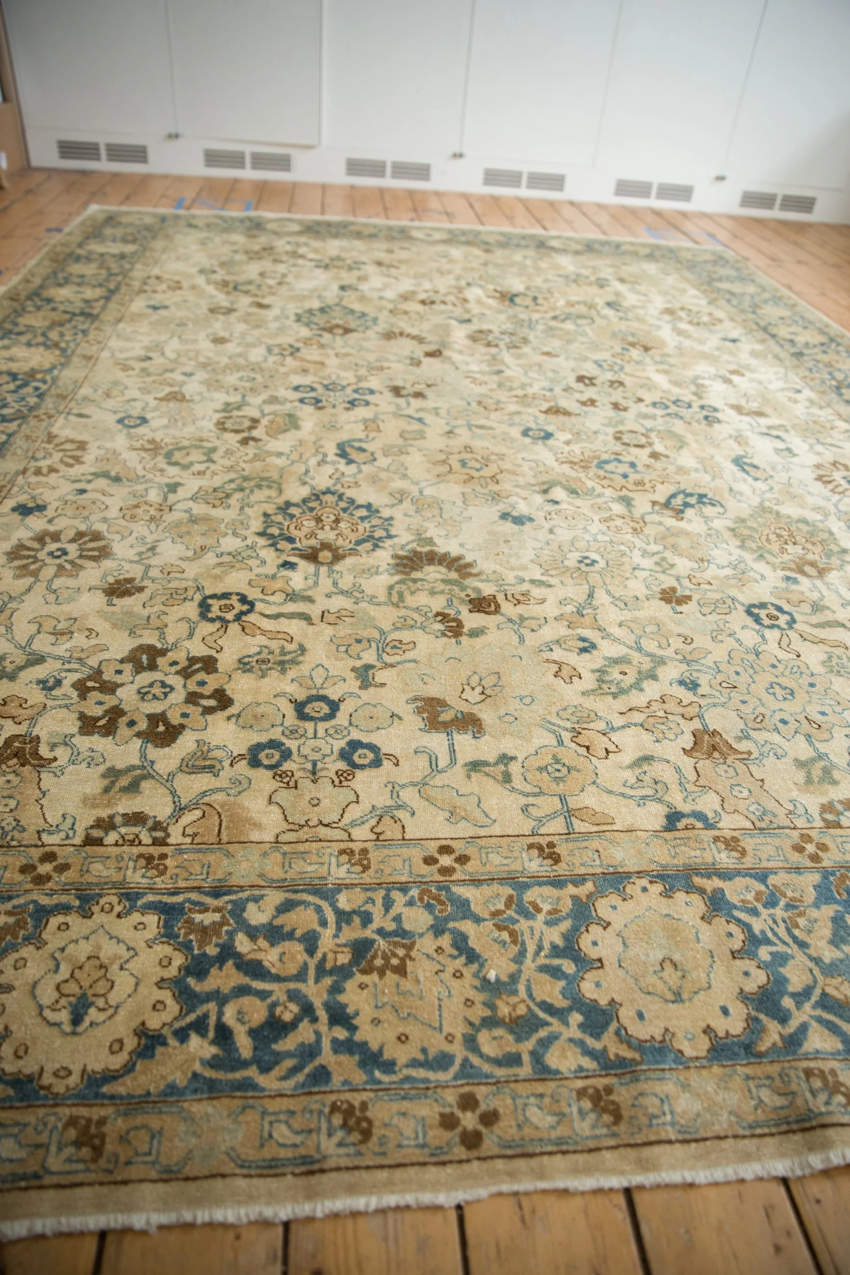 9x12 Vintage Distressed Tabriz Carpet - Image 7