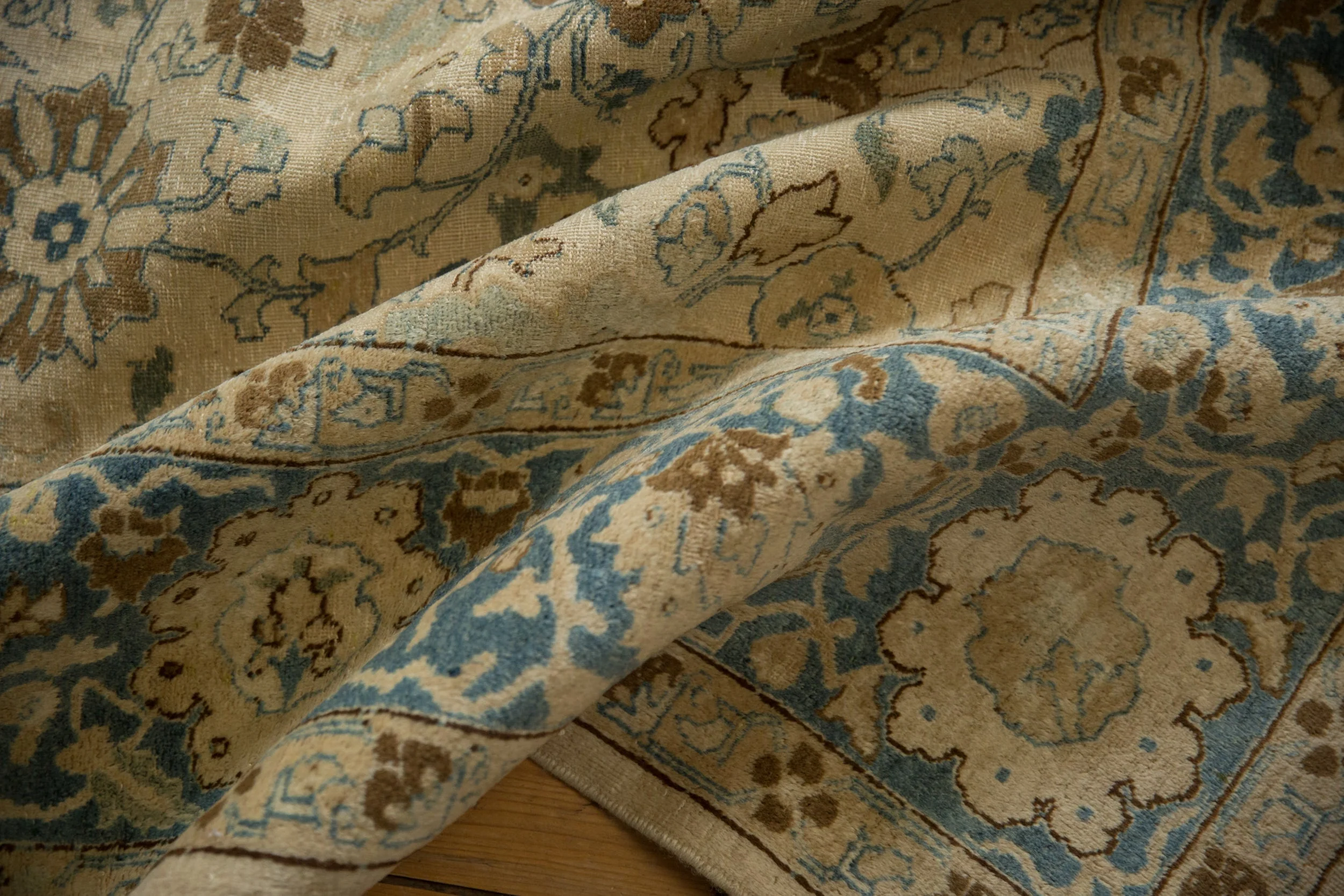 9x12 Vintage Distressed Tabriz Carpet - Image 9