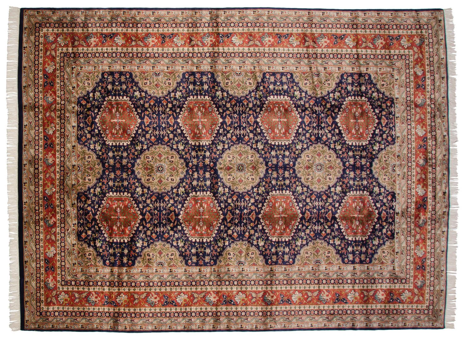 9x12 Vintage Fine Pakistani Caucasian Design Carpet - Image 5
