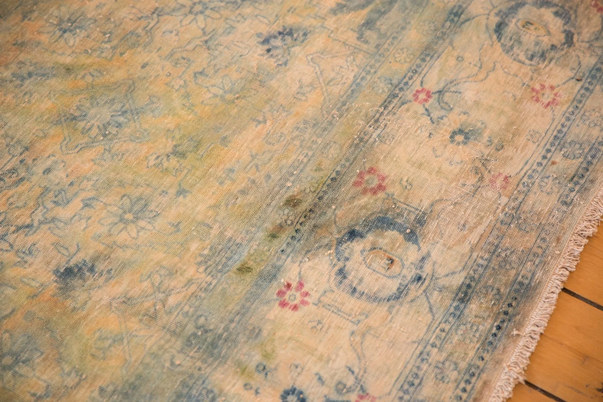 9x14.5 Vintage Distressed Bulgarian Herati Design Carpet - Image 13