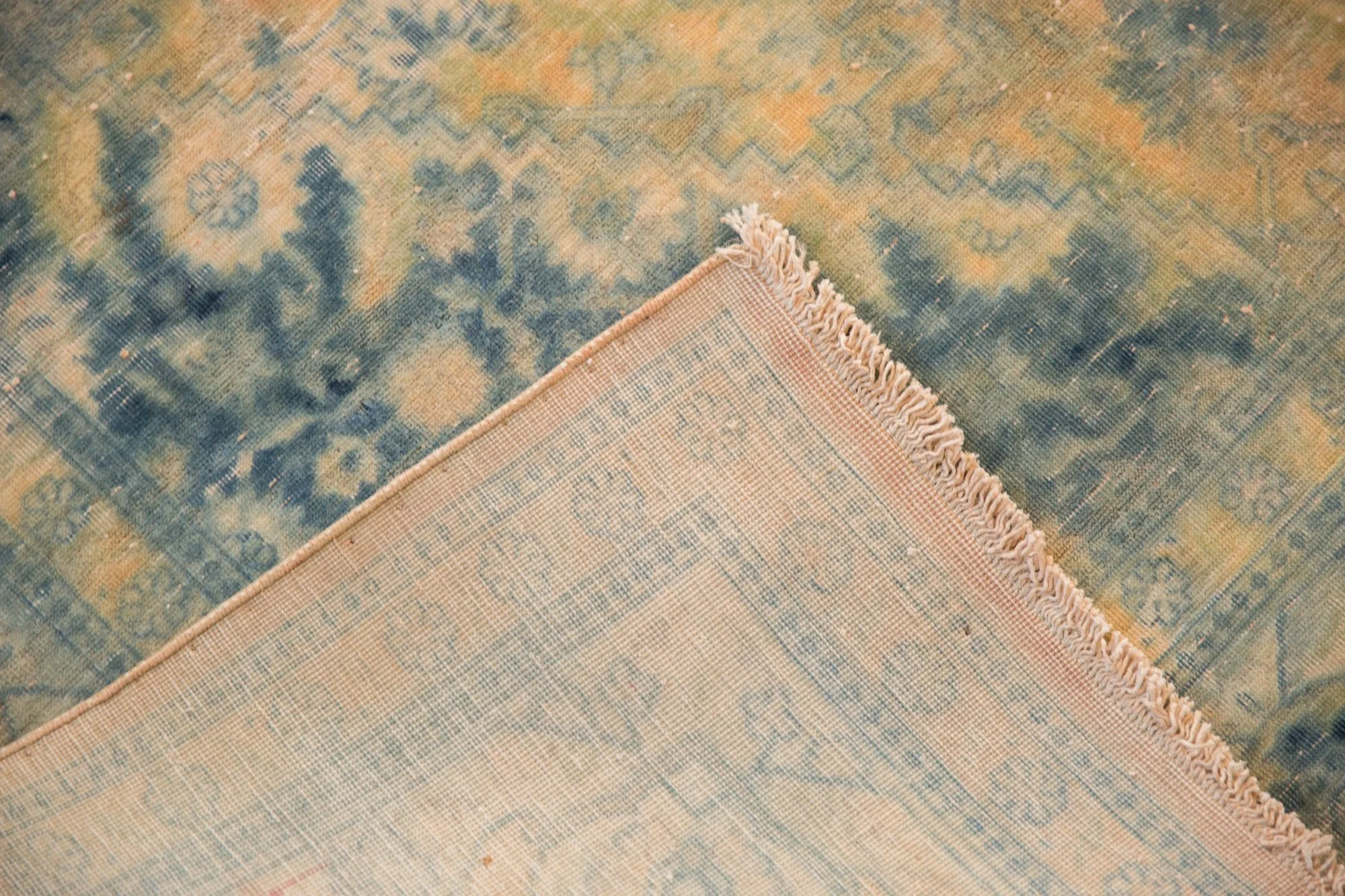 9x14.5 Vintage Distressed Bulgarian Herati Design Carpet - Image 16