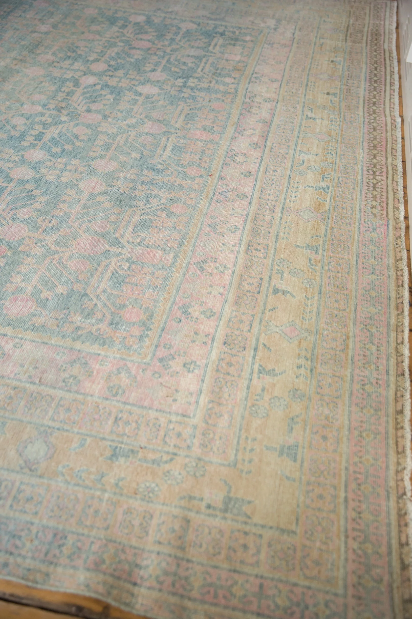 9x17.5 Vintage Distressed Khotan Carpet - Image 11