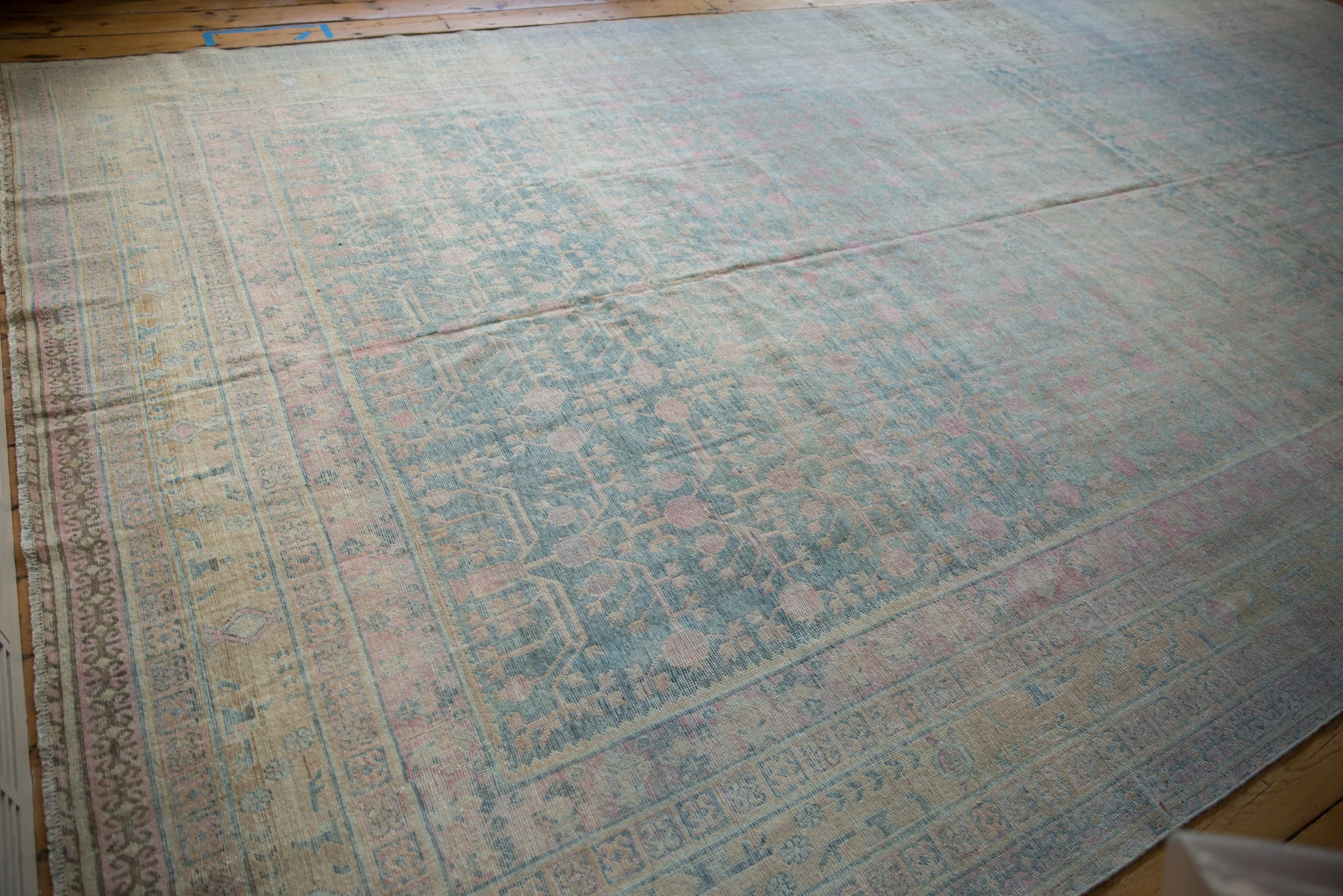 9x17.5 Vintage Distressed Khotan Carpet - Image 13