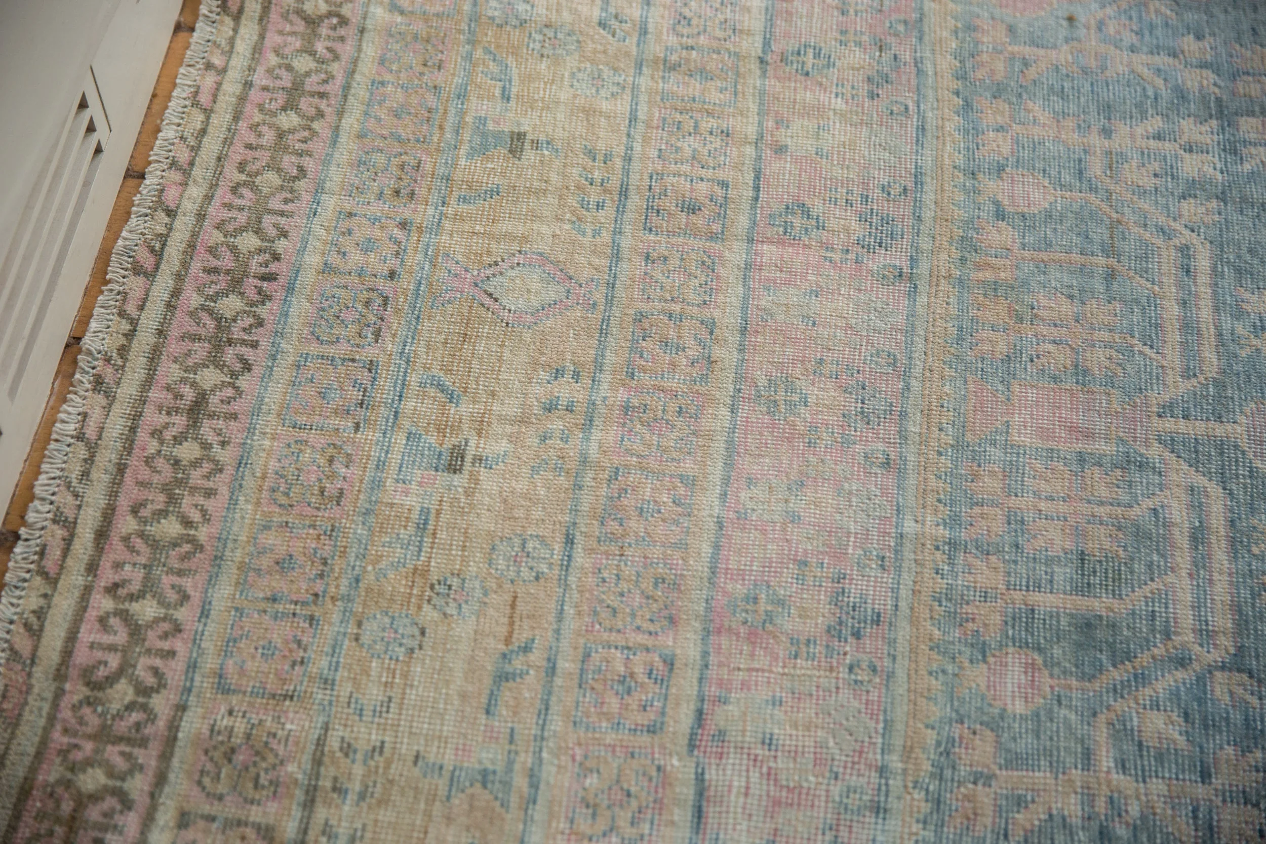 9x17.5 Vintage Distressed Khotan Carpet - Image 14