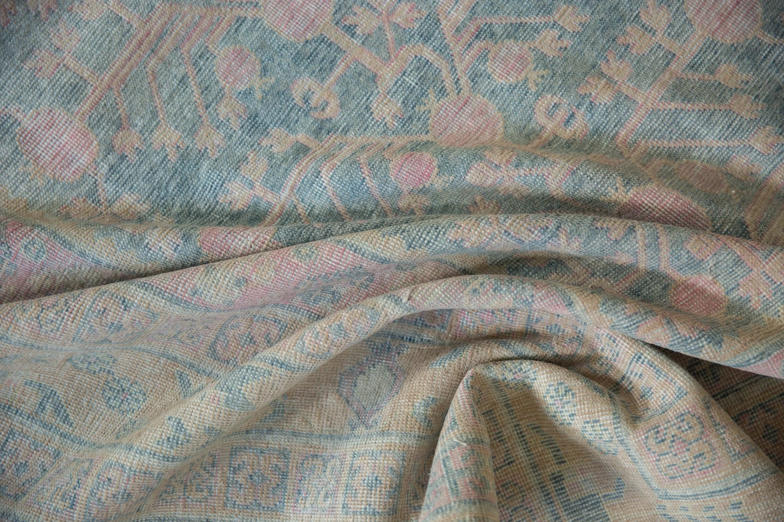 9x17.5 Vintage Distressed Khotan Carpet - Image 17