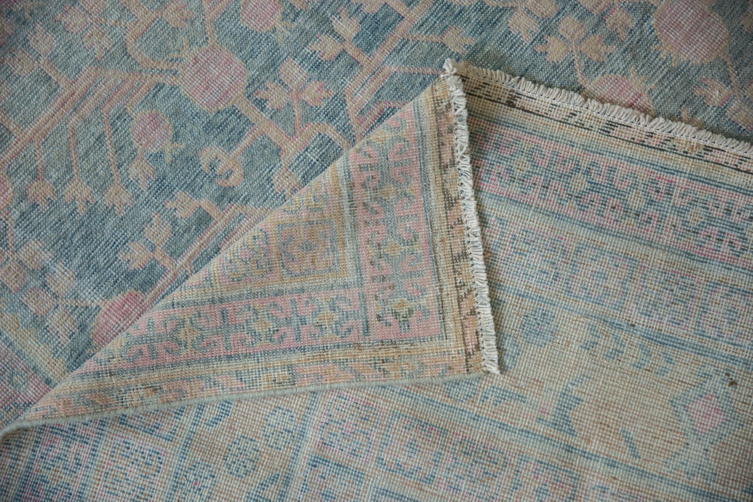 9x17.5 Vintage Distressed Khotan Carpet - Image 18