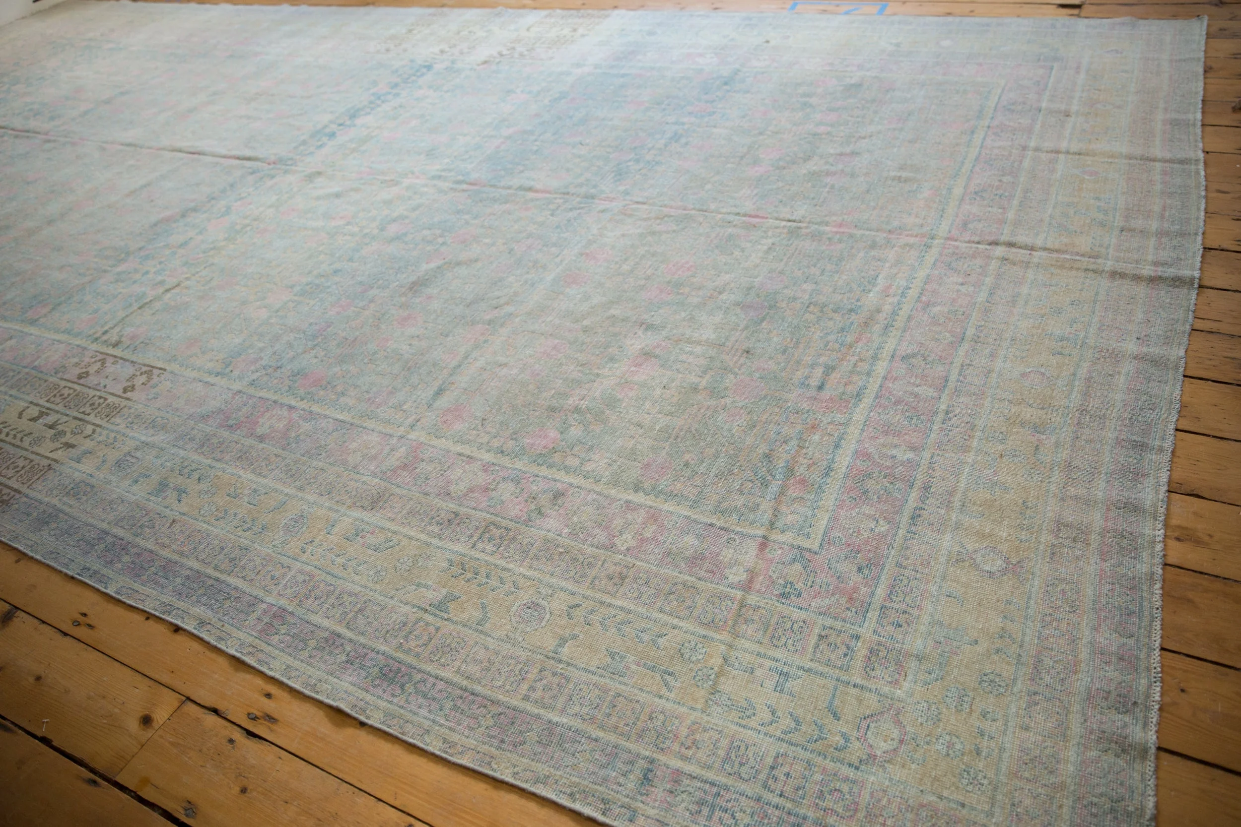 9x17.5 Vintage Distressed Khotan Carpet - Image 4