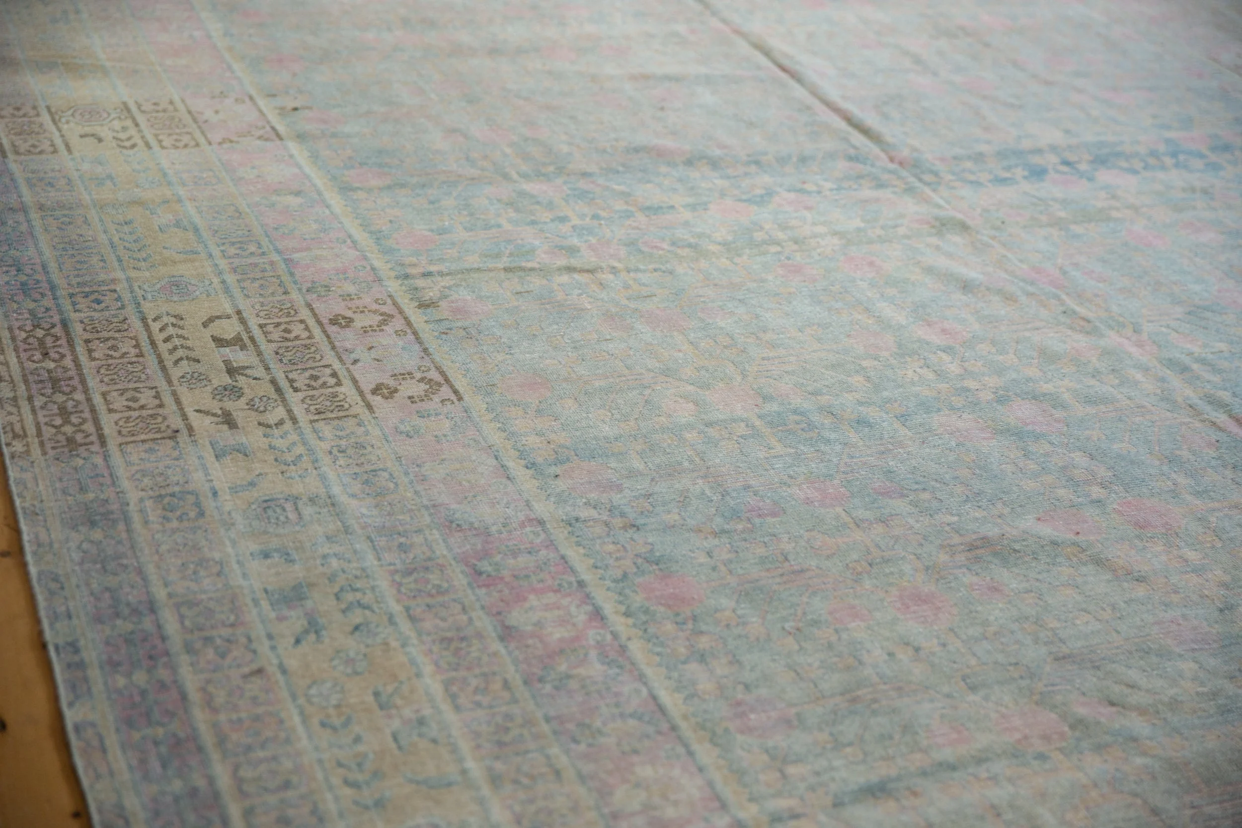 9x17.5 Vintage Distressed Khotan Carpet - Image 7