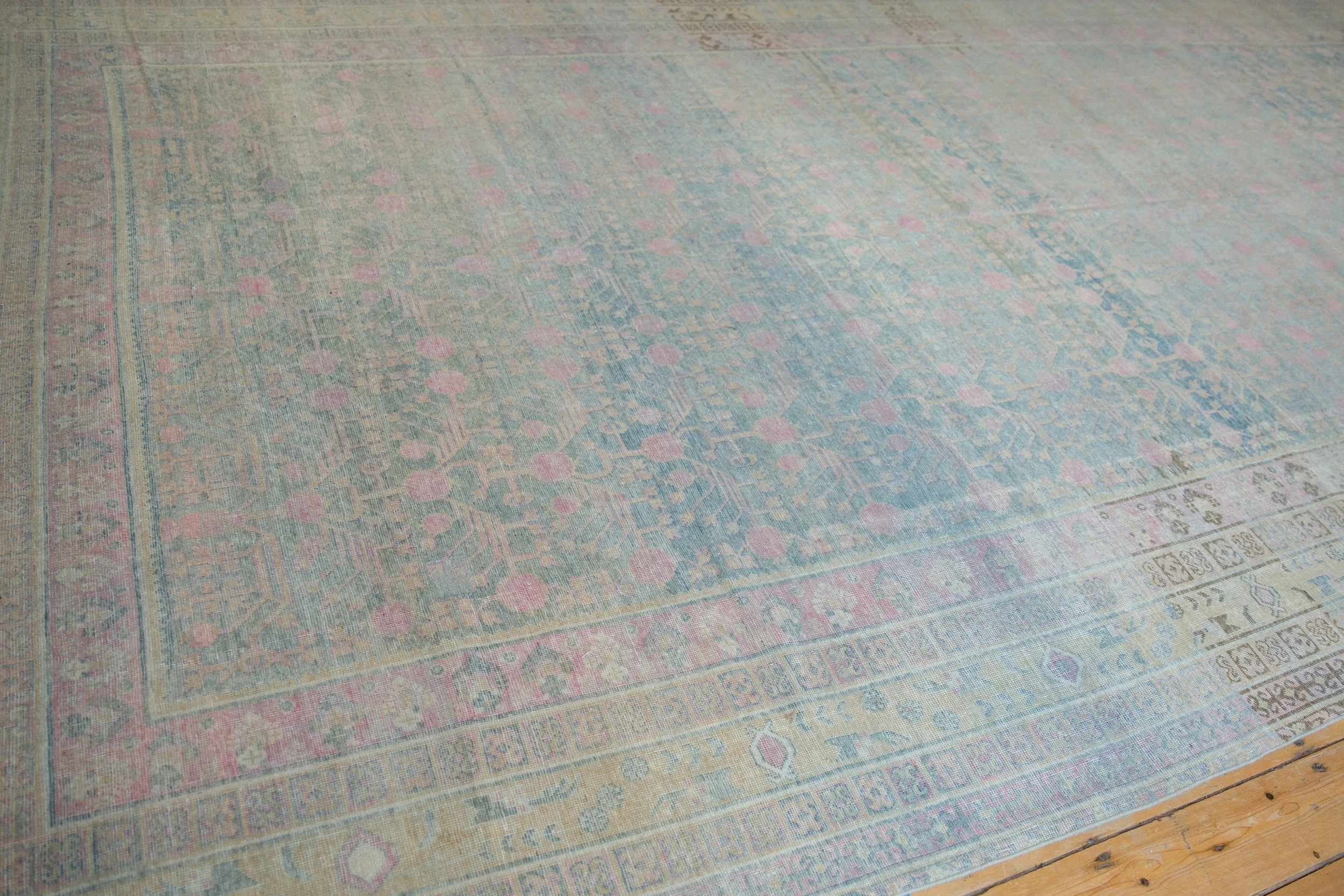 9x17.5 Vintage Distressed Khotan Carpet - Image 9