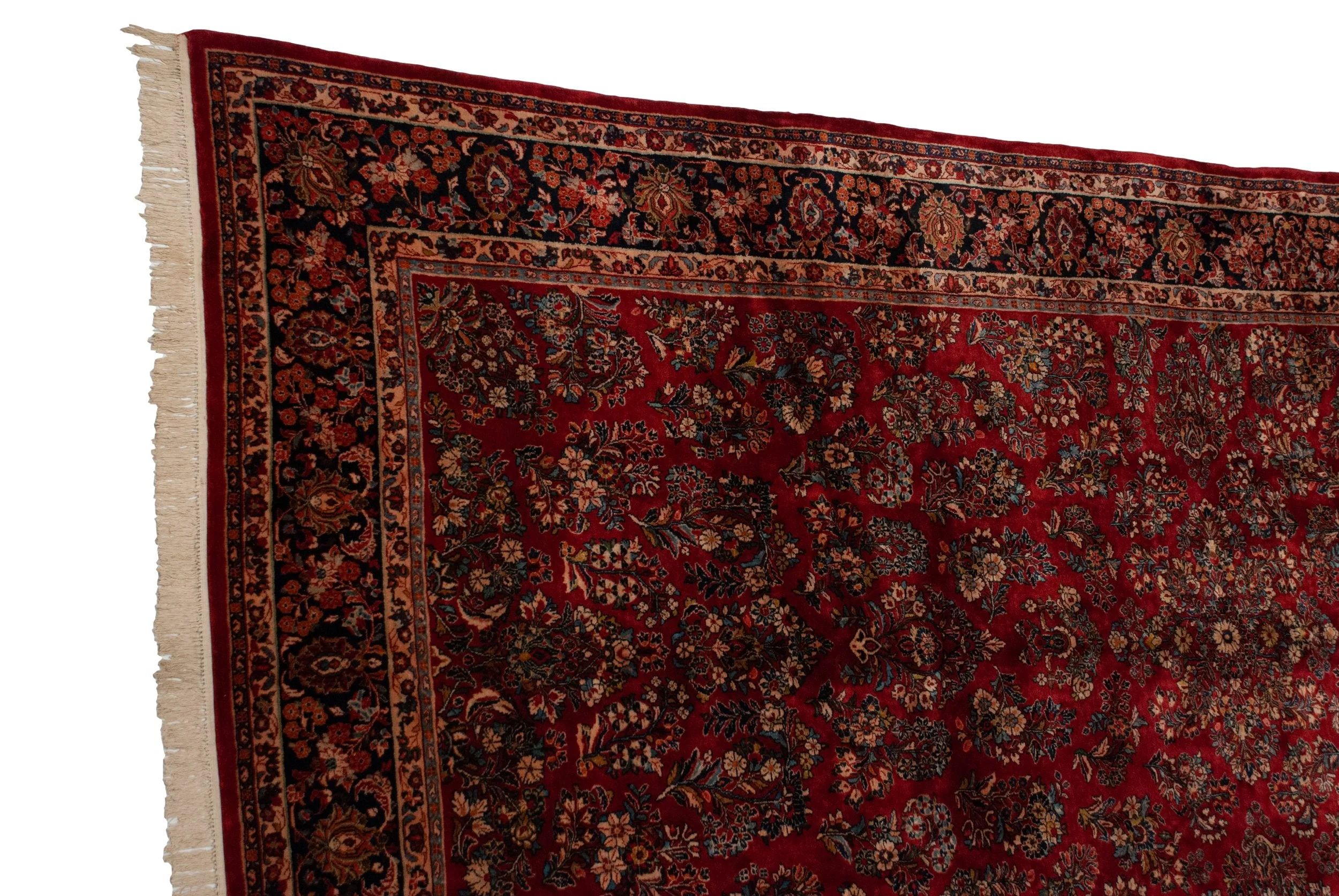 9x18 Vintage American Sarouk Carpet - Image 8