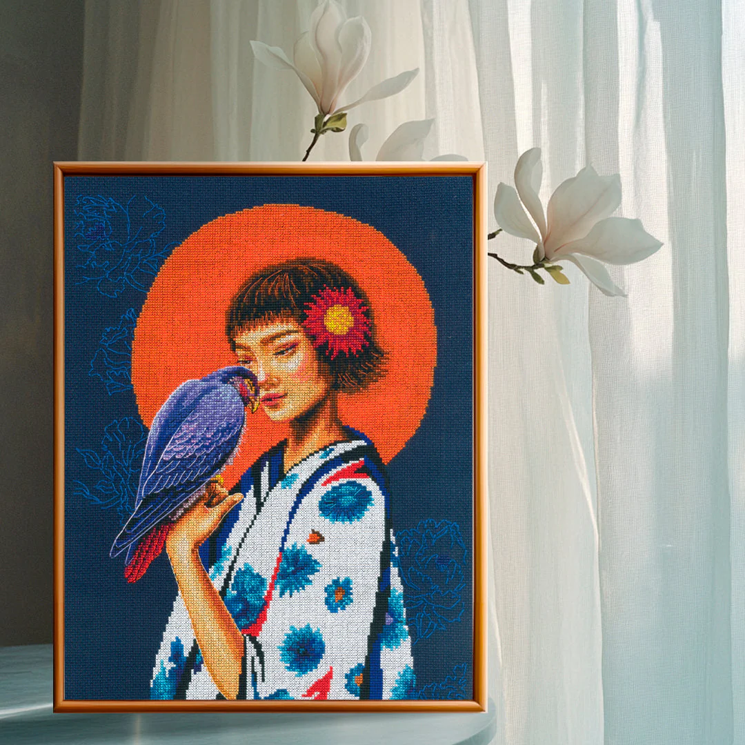 A bird in gentle hands - freedom in the heart M1072 Counted Cross Stitch Kit - Image 5