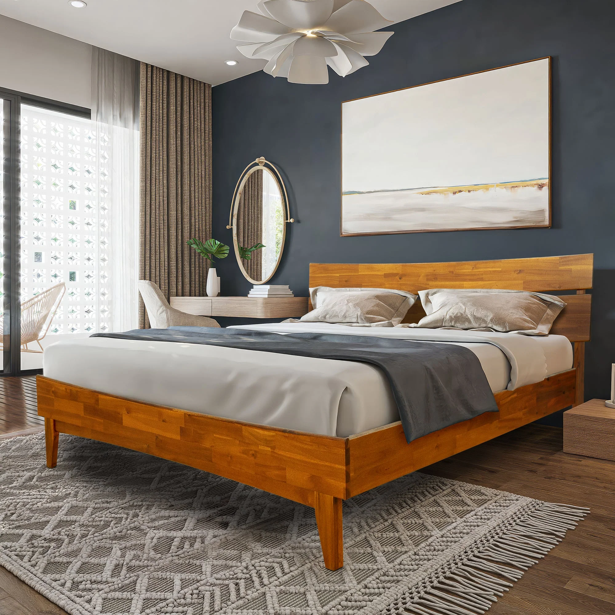 Acacia Aurora Deluxe Wood Platform Bed Frame for Ultimate Comfort and Style - Image 10