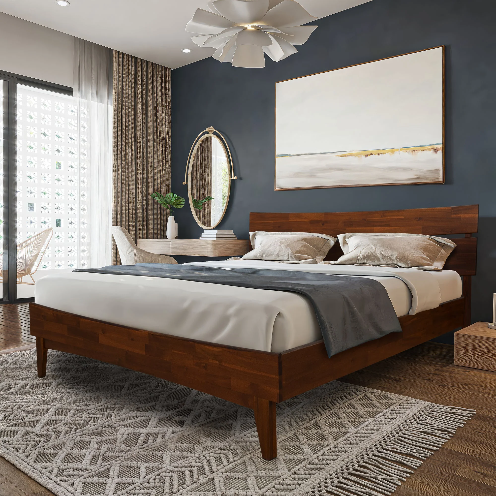 Acacia Aurora Deluxe Wood Platform Bed Frame for Ultimate Comfort and Style - Image 18