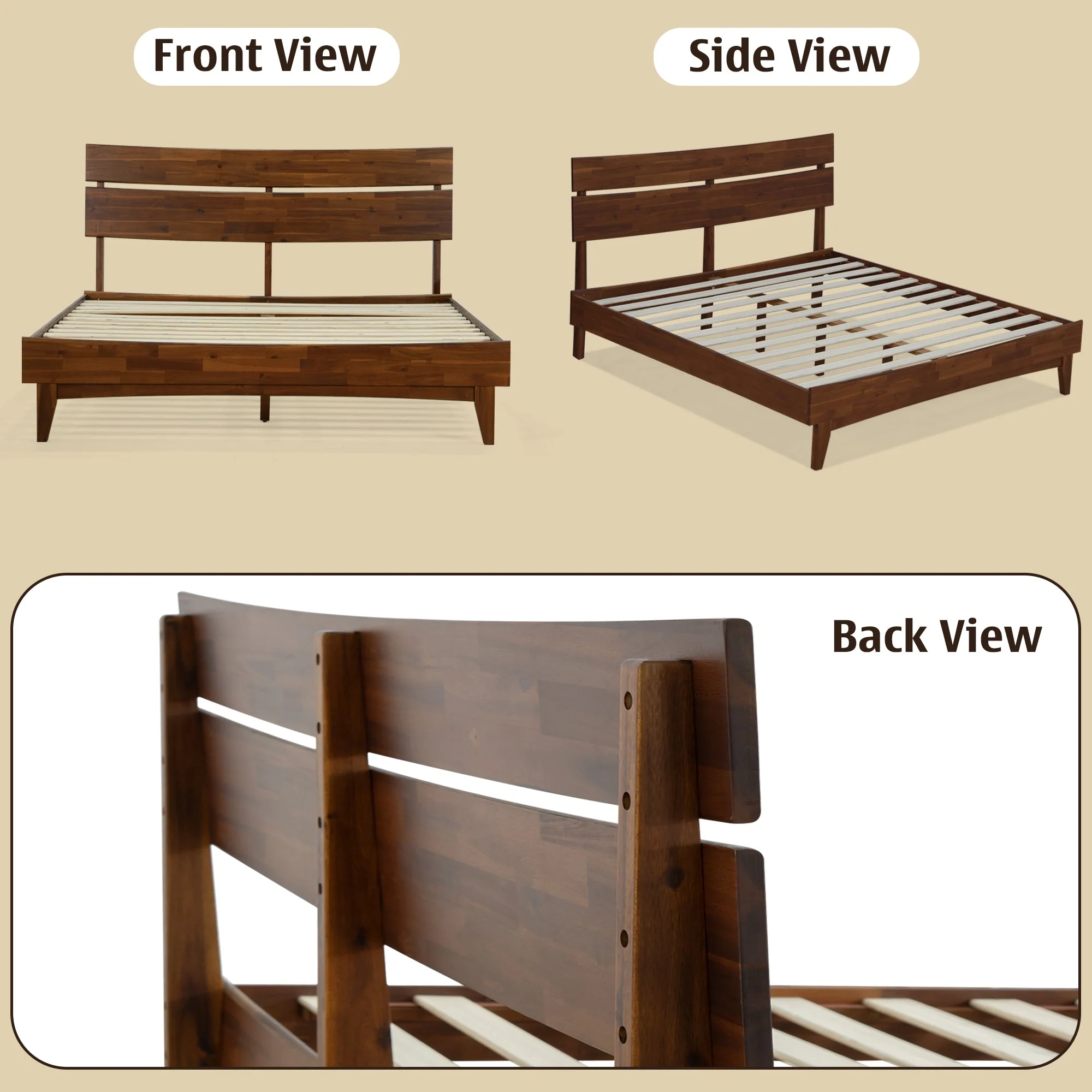 Acacia Aurora Deluxe Wood Platform Bed Frame for Ultimate Comfort and Style - Image 19