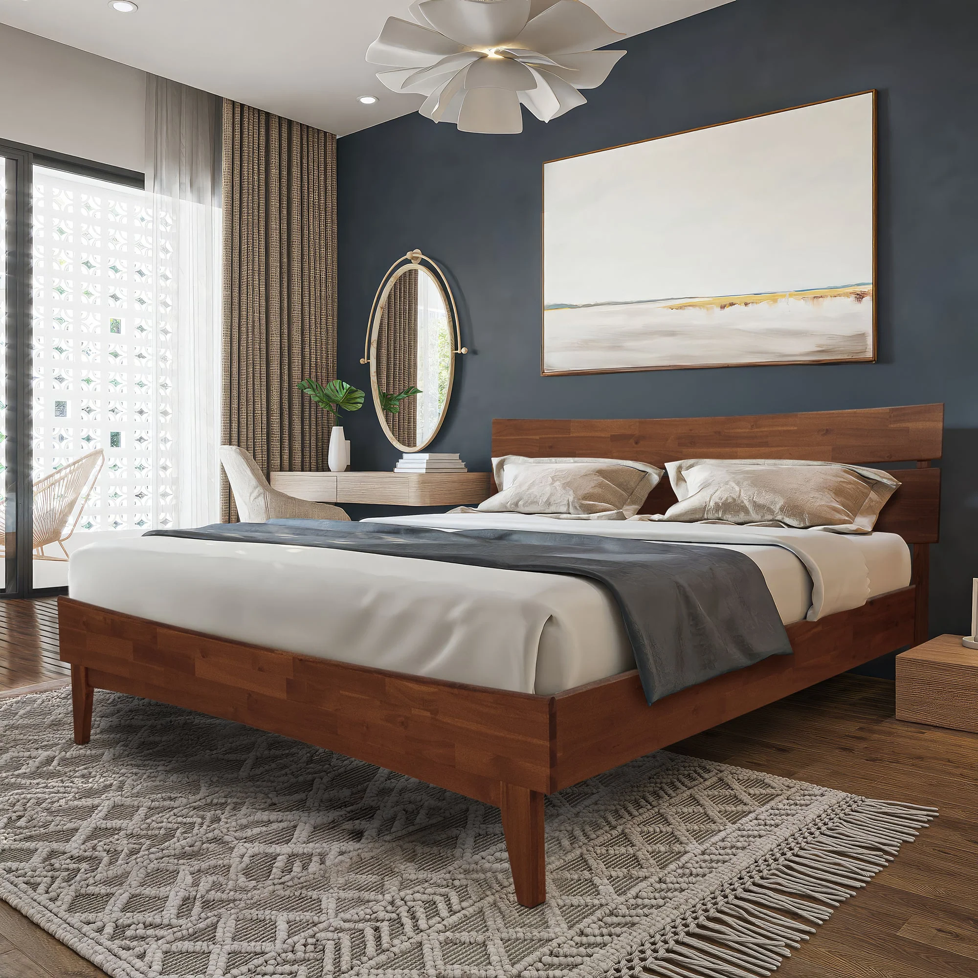 Acacia Aurora Deluxe Wood Platform Bed Frame for Ultimate Comfort and Style - Image 2