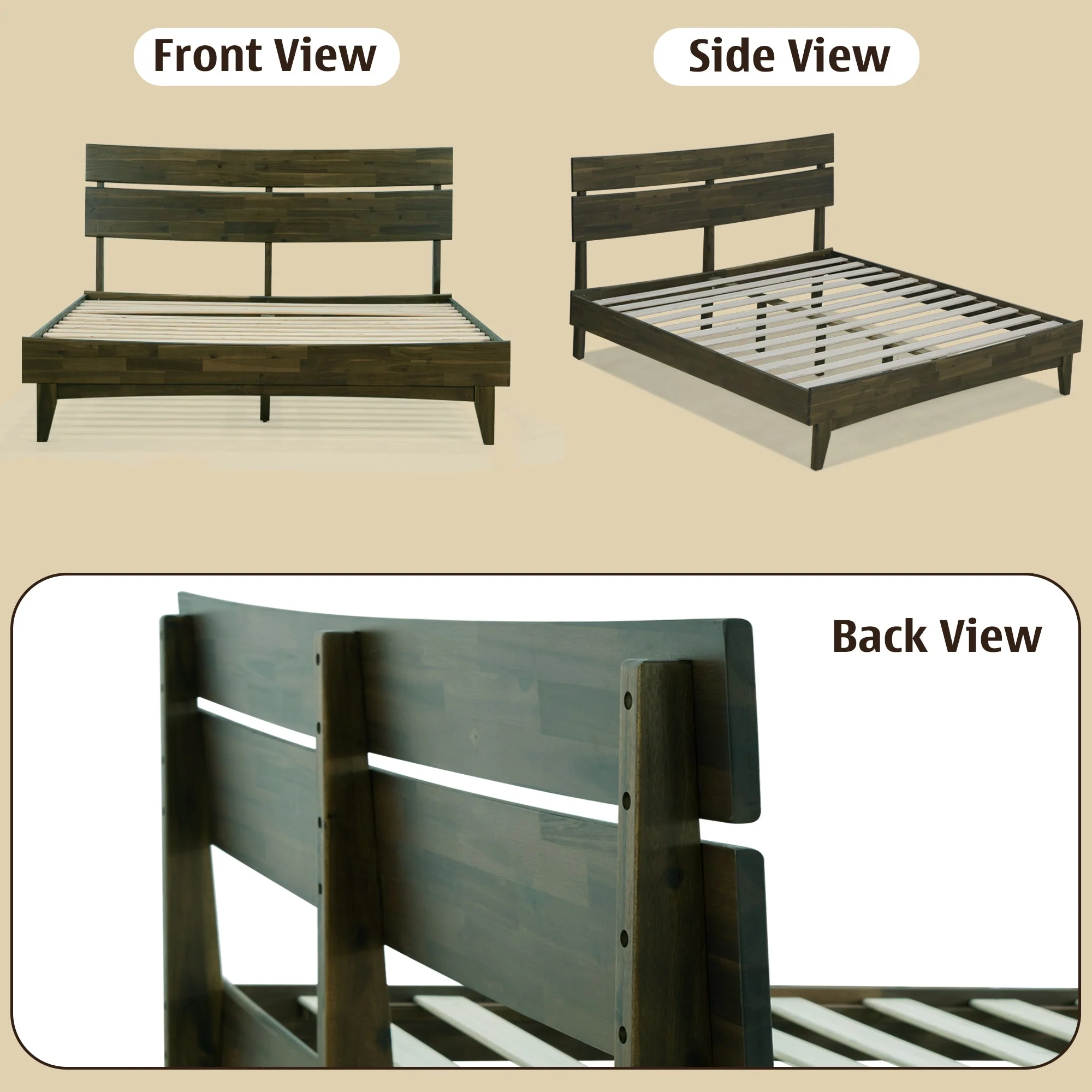Acacia Aurora Deluxe Wood Platform Bed Frame for Ultimate Comfort and Style - Image 27
