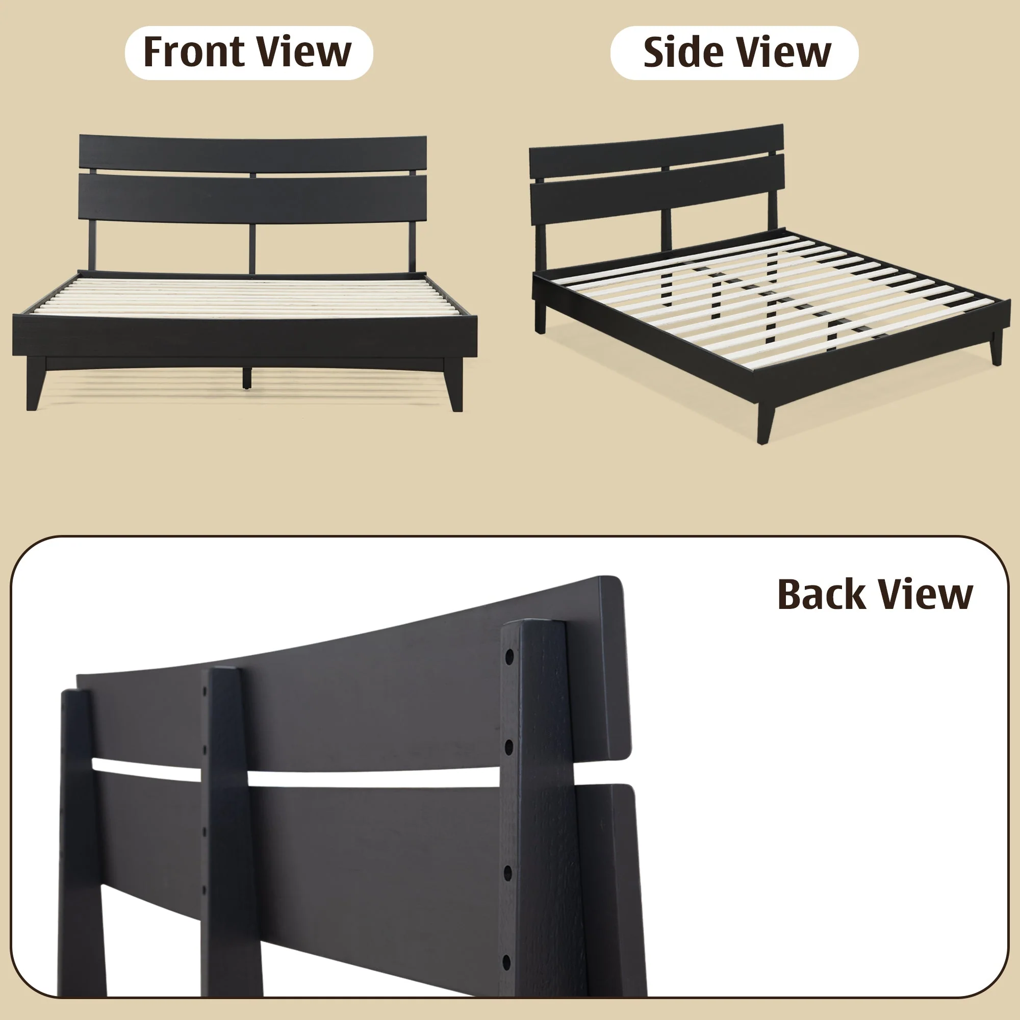 Acacia Aurora Deluxe Wood Platform Bed Frame for Ultimate Comfort and Style - Image 35