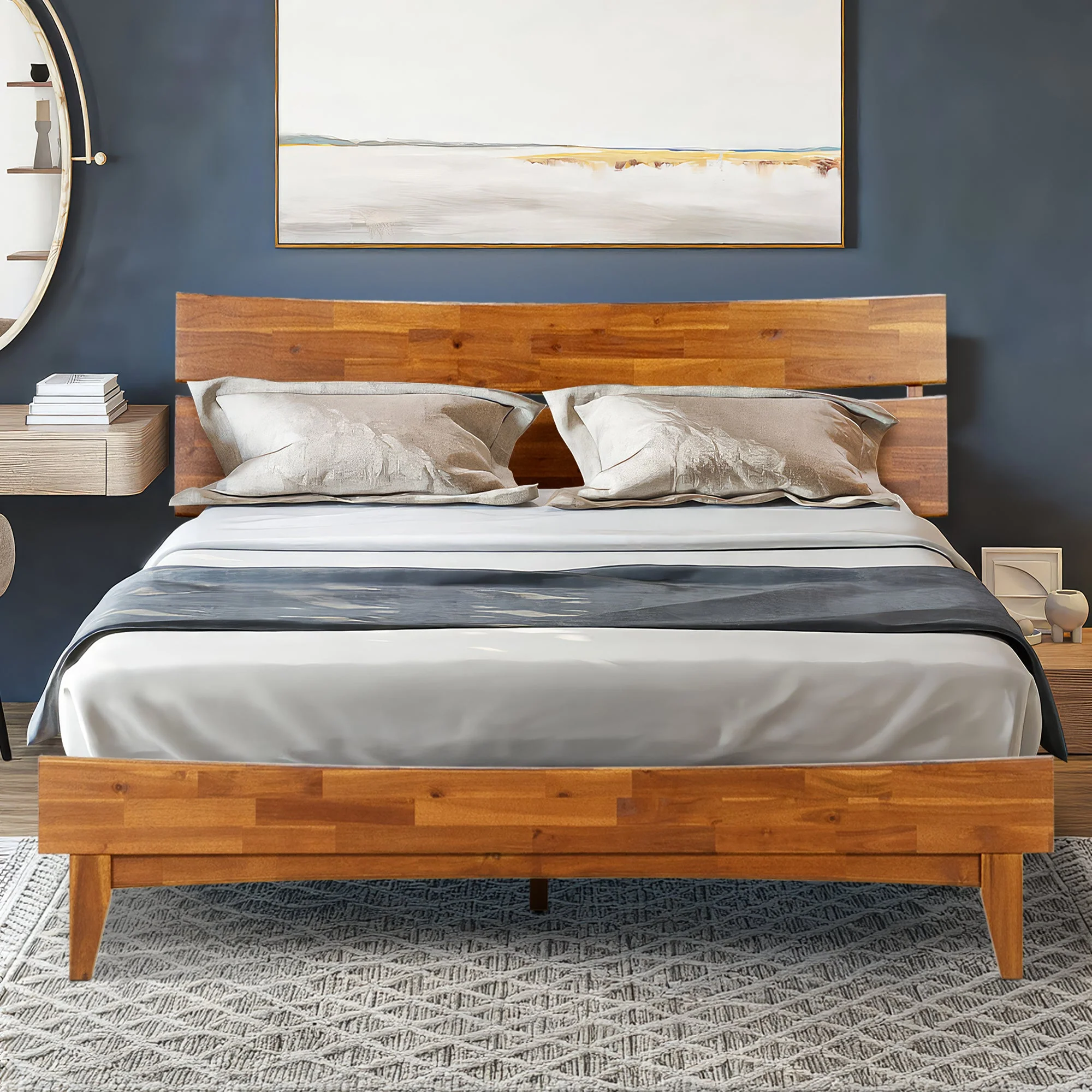 Acacia Aurora Deluxe Wood Platform Bed Frame for Ultimate Comfort and Style - Image 9