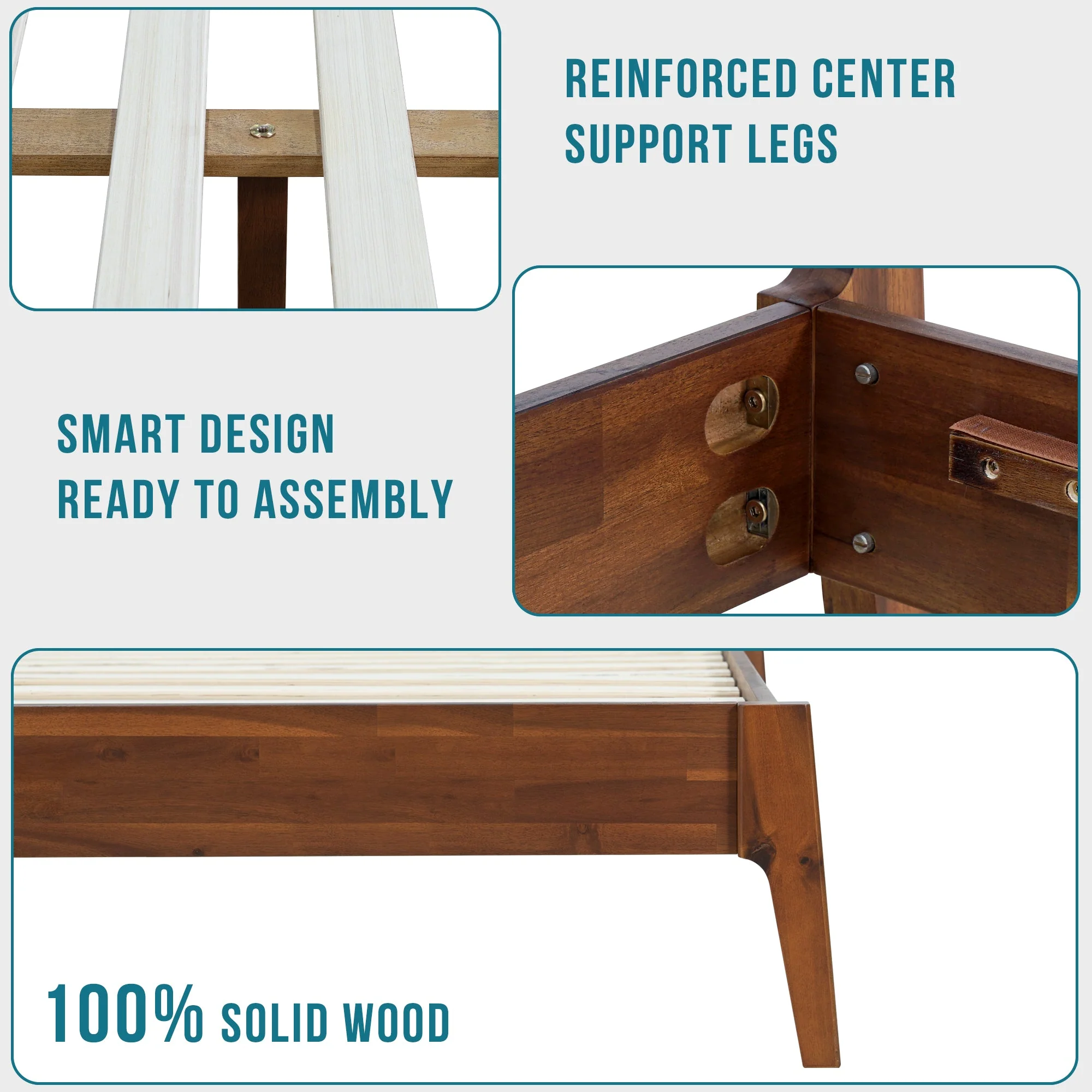 Acacia Callisto Deluxe Solid Wood Bed Frame for Superior Comfort and Style - Image 16