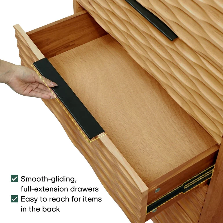 Acacia Elara Dresser with 5 Drawers for Stylish Storage Solutions - Image 3
