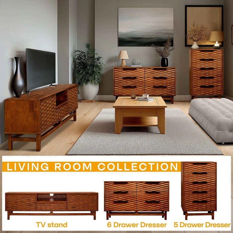 Acacia Elara Dresser with 6 Drawers for Stylish Storage Solutions - Image 17