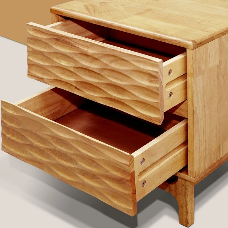Acacia Elara Nightstand with 2 Drawers - Stylish Storage Solution - Image 2