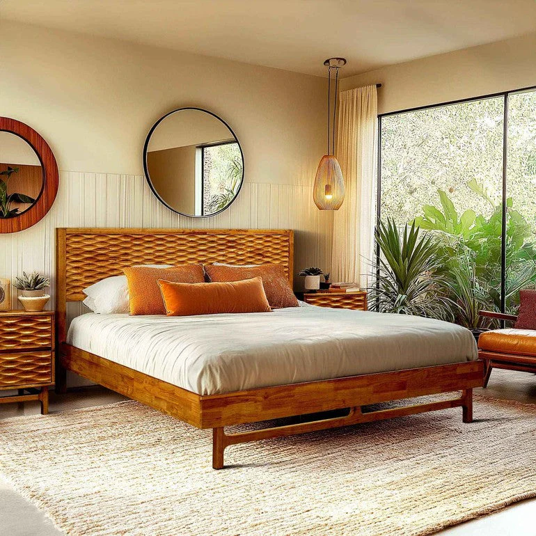 Acacia Elara Platform Bed Frame with Headboard - Stylish and Durable Design - Image 12