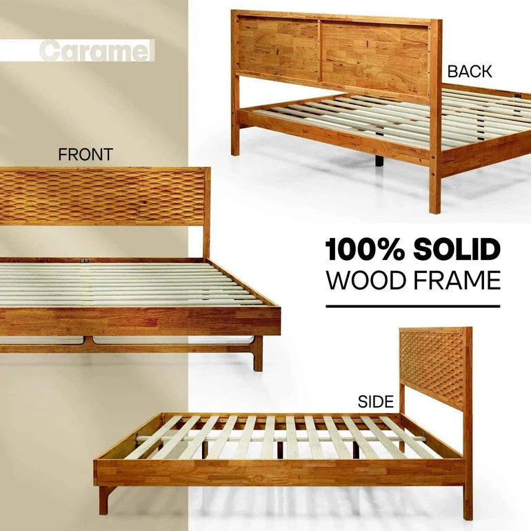 Acacia Elara Platform Bed Frame with Headboard - Stylish and Durable Design - Image 18