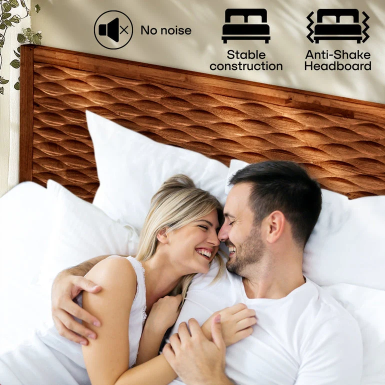 Acacia Elara Platform Bed Frame with Headboard - Stylish and Durable Design - Image 27