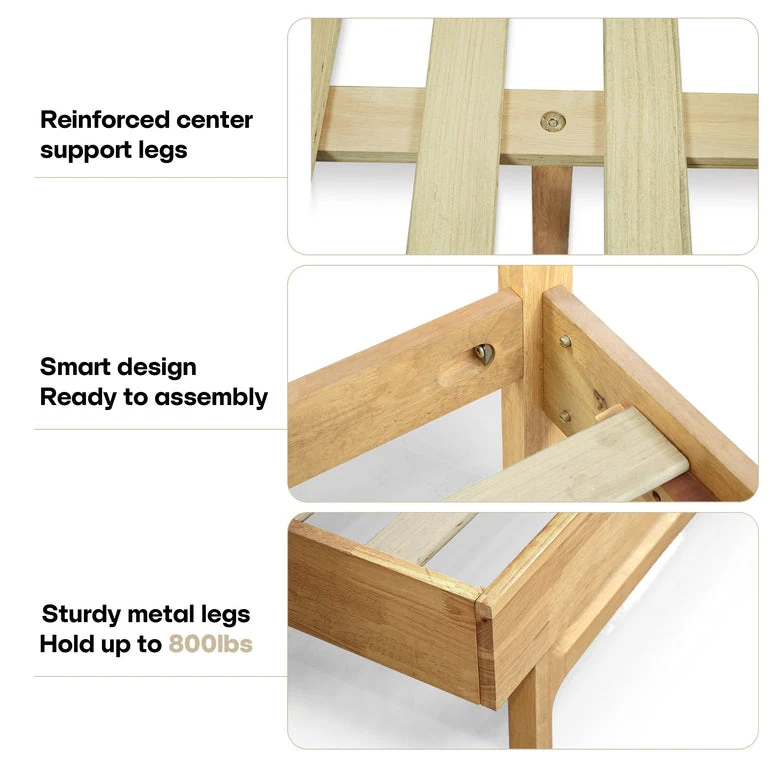 Acacia Elara Platform Bed Frame with Headboard - Stylish and Durable Design - Image 6