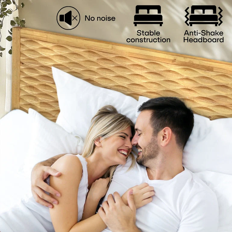 Acacia Elara Platform Bed Frame with Headboard - Stylish and Durable Design - Image 7