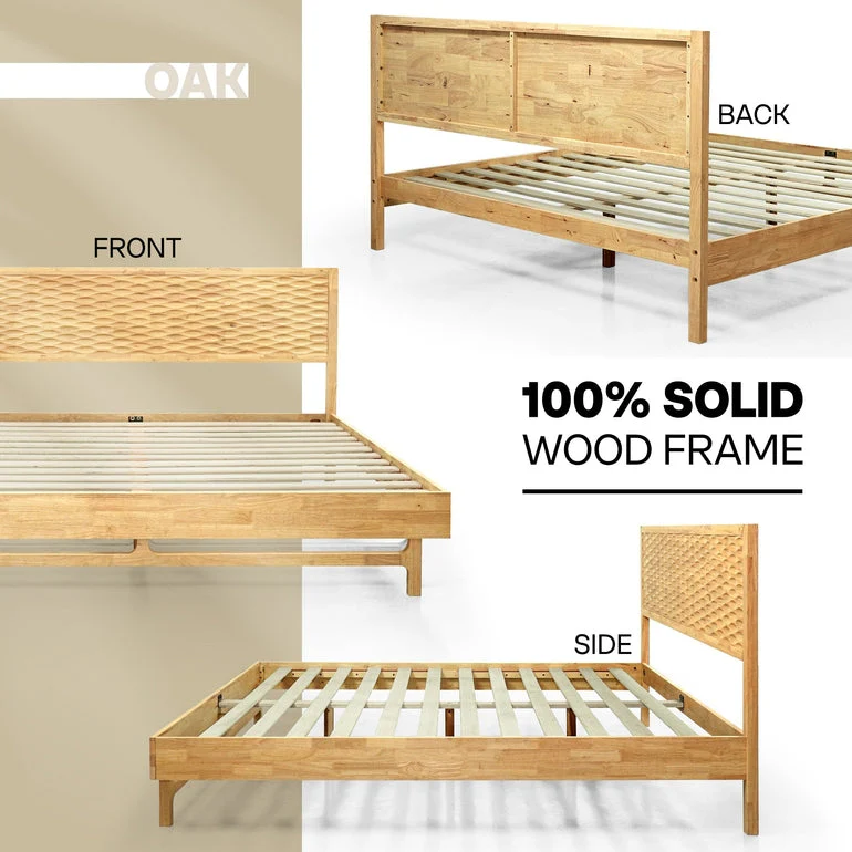 Acacia Elara Platform Bed Frame with Headboard - Stylish and Durable Design - Image 8