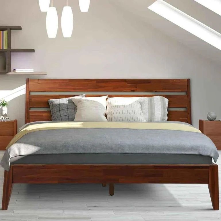 Acacia Emery Wood Platform Bed Frame for Modern Bedrooms - Image 9