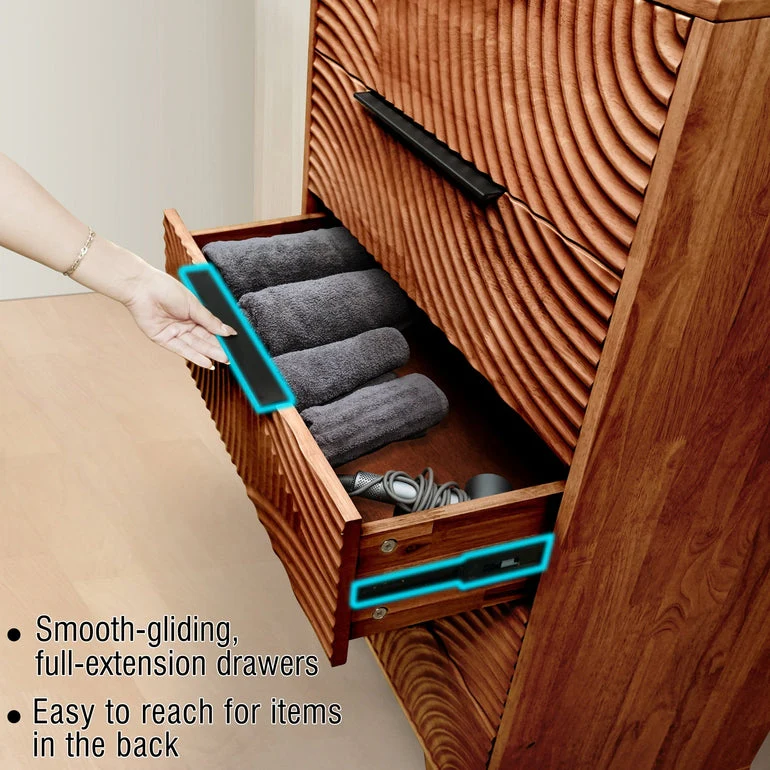 Acacia Harmony Dresser with 5 Drawers for Stylish Storage Solutions - Image 23